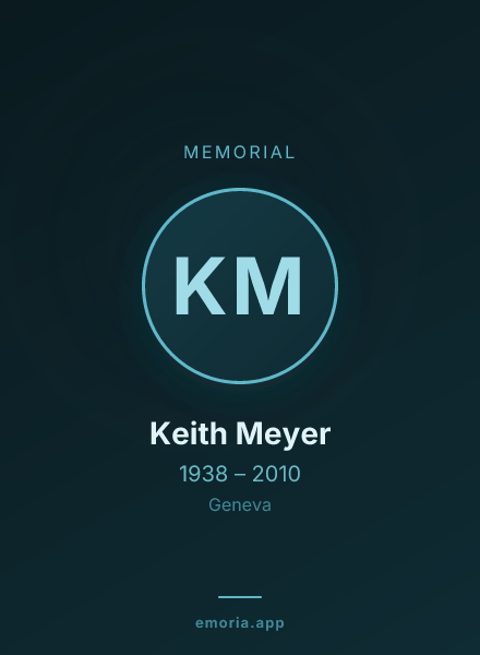 Memorial portrait of Keith Meyer