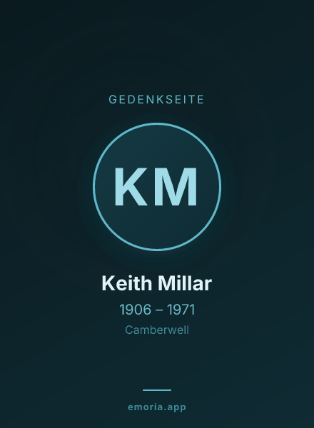 Gedenkportrait von Keith Millar