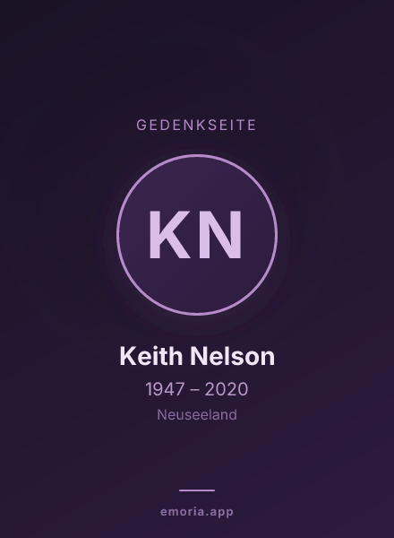 Gedenkportrait von Keith Nelson