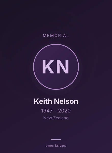 Memorial portrait of Keith Nelson