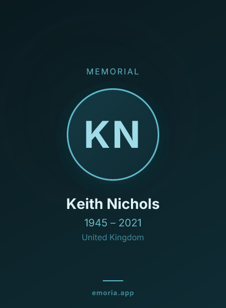 Memorial portrait of Keith Nichols