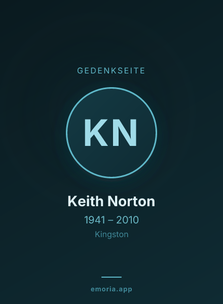 Gedenkportrait von Keith Norton