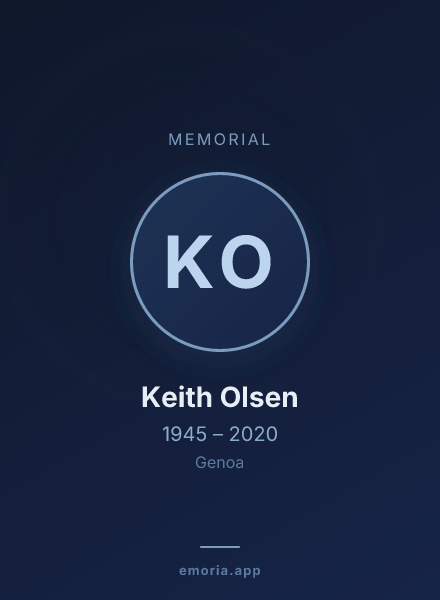 Memorial portrait of Keith Olsen
