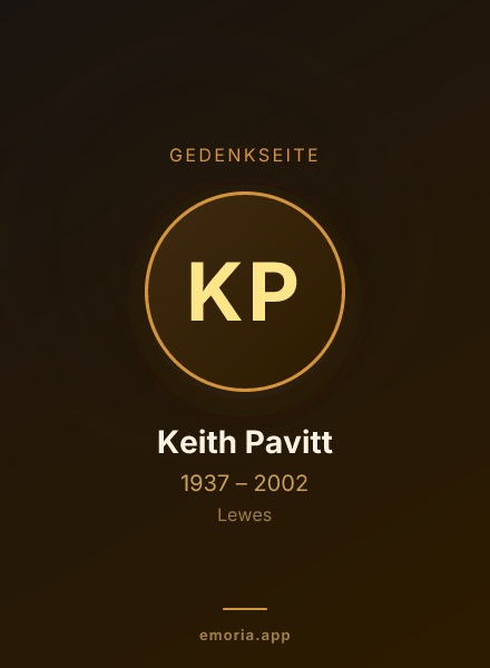 Gedenkportrait von Keith Pavitt