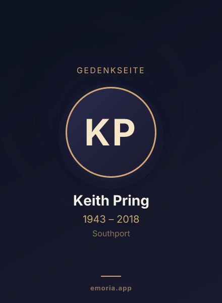 Gedenkportrait von Keith Pring