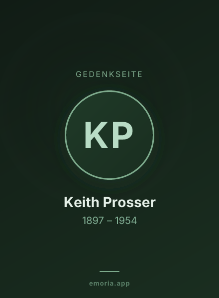 Gedenkportrait von Keith Prosser