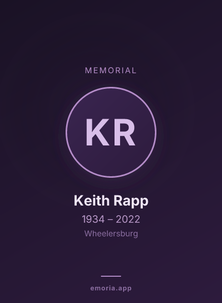 Memorial portrait of Keith Rapp