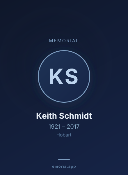 Memorial portrait of Keith Schmidt