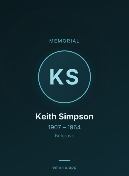 Memorial portrait of Keith Simpson