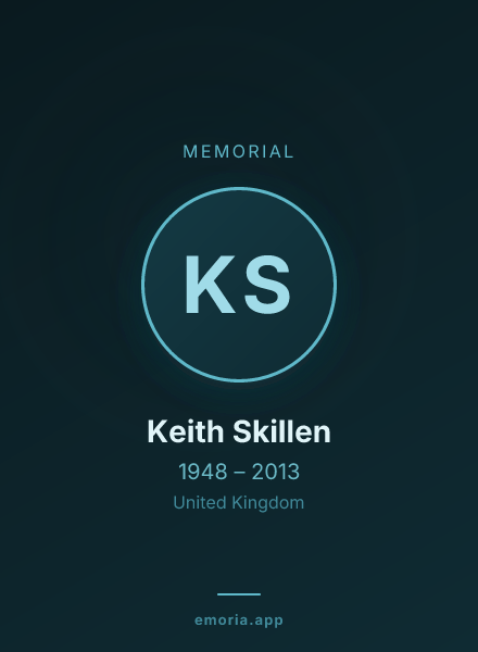 Memorial portrait of Keith Skillen