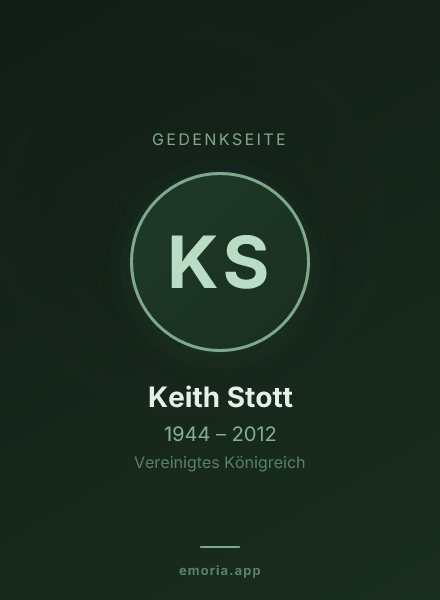 Gedenkportrait von Keith Stott