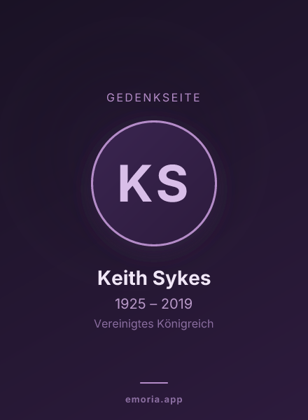 Gedenkportrait von Keith Sykes