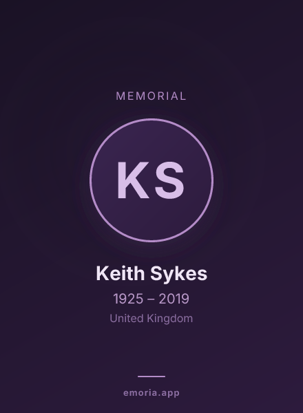 Memorial portrait of Keith Sykes