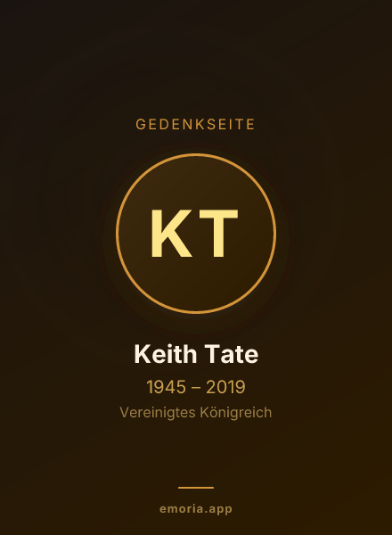 Gedenkportrait von Keith Tate