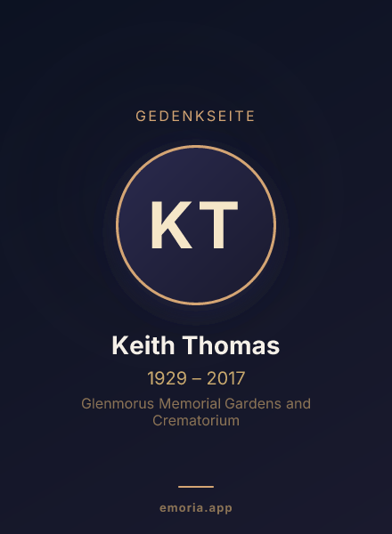 Gedenkportrait von Keith Thomas