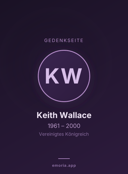 Gedenkportrait von Keith Wallace