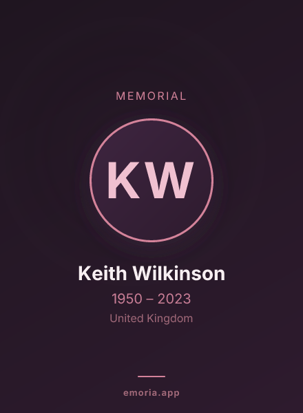 Memorial portrait of Keith Wilkinson