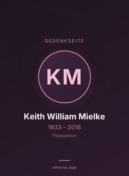 Gedenkportrait von Keith William Mielke