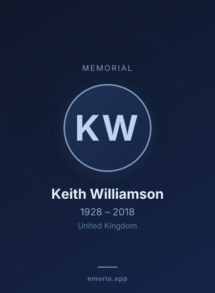 Memorial portrait of Keith Williamson