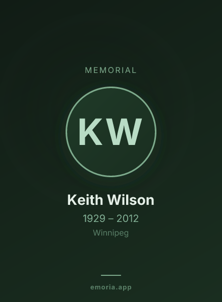 Memorial portrait of Keith Wilson