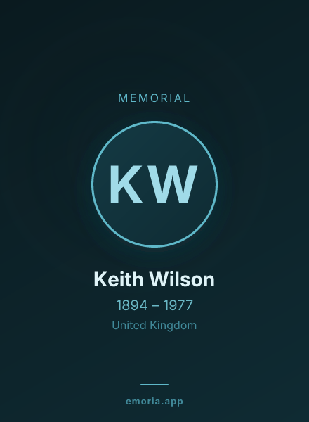 Memorial portrait of Keith Wilson