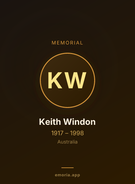 Memorial portrait of Keith Windon