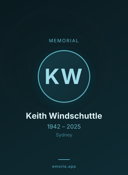 Memorial portrait of Keith Windschuttle