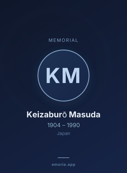 Memorial portrait of Keizaburō Masuda