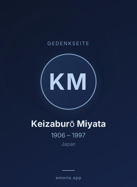 Gedenkportrait von Keizaburō Miyata