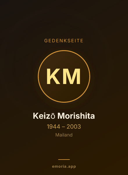 Gedenkportrait von Keizō Morishita