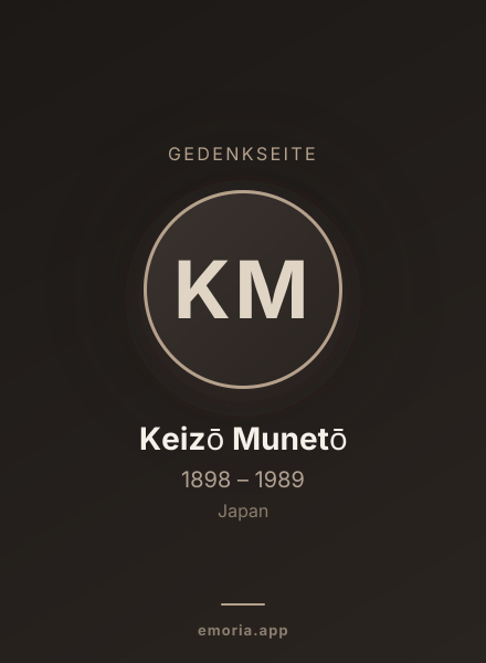 Gedenkportrait von Keizō Munetō