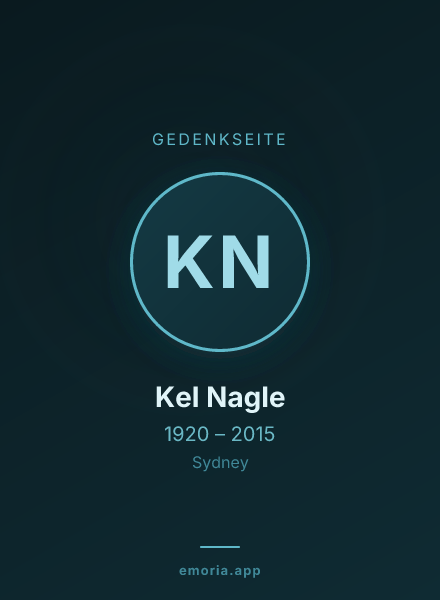 Gedenkportrait von Kel Nagle