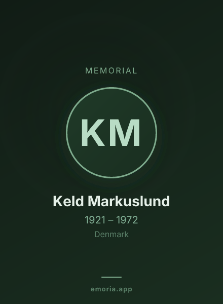 Memorial portrait of Keld Markuslund
