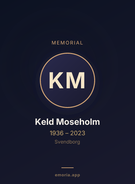 Memorial portrait of Keld Moseholm