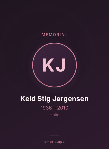 Memorial portrait of Keld Stig Jørgensen