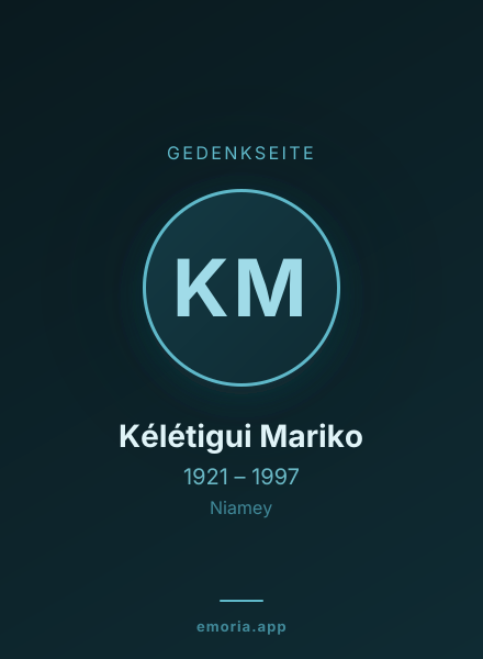 Gedenkportrait von Kélétigui Mariko