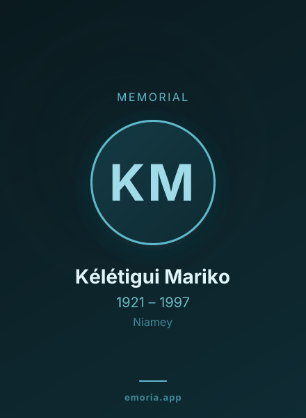 Memorial portrait of Kélétigui Mariko