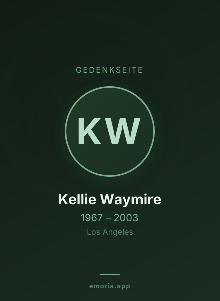 Gedenkportrait von Kellie Waymire