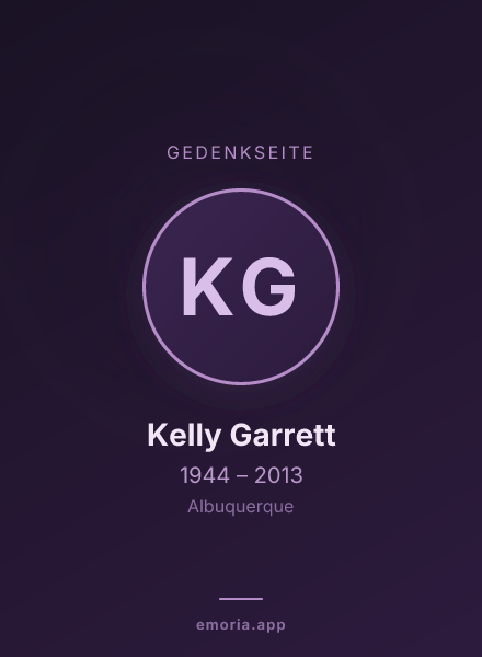 Gedenkportrait von Kelly Garrett