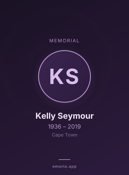 Memorial portrait of Kelly Seymour