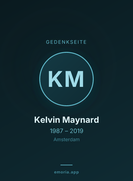 Gedenkportrait von Kelvin Maynard