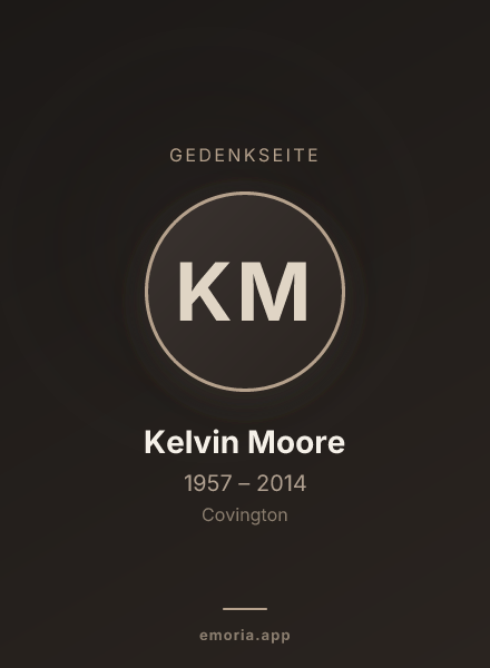 Gedenkportrait von Kelvin Moore
