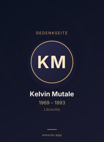 Gedenkportrait von Kelvin Mutale