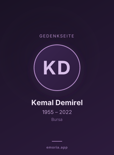 Gedenkportrait von Kemal Demirel