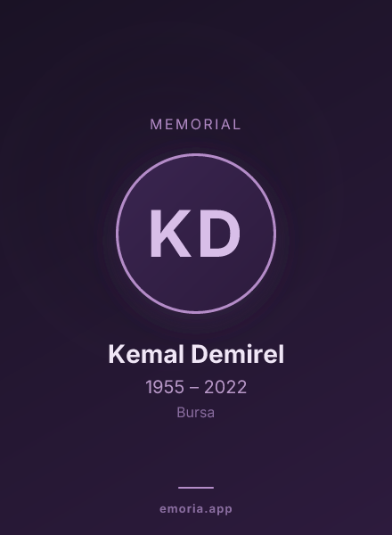 Memorial portrait of Kemal Demirel