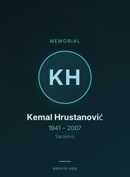 Memorial portrait of Kemal Hrustanović