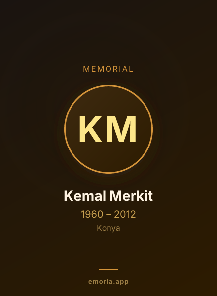 Memorial portrait of Kemal Merkit
