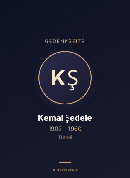 Gedenkportrait von Kemal Şedele
