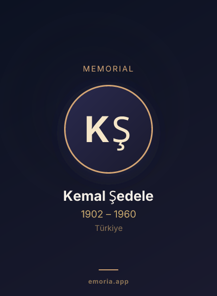 Memorial portrait of Kemal Şedele