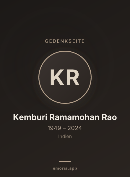 Gedenkportrait von Kemburi Ramamohan Rao
